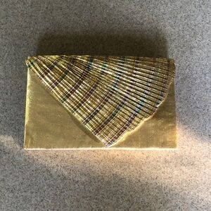 Elegant Vintage Gold Clutch Bag, purse.